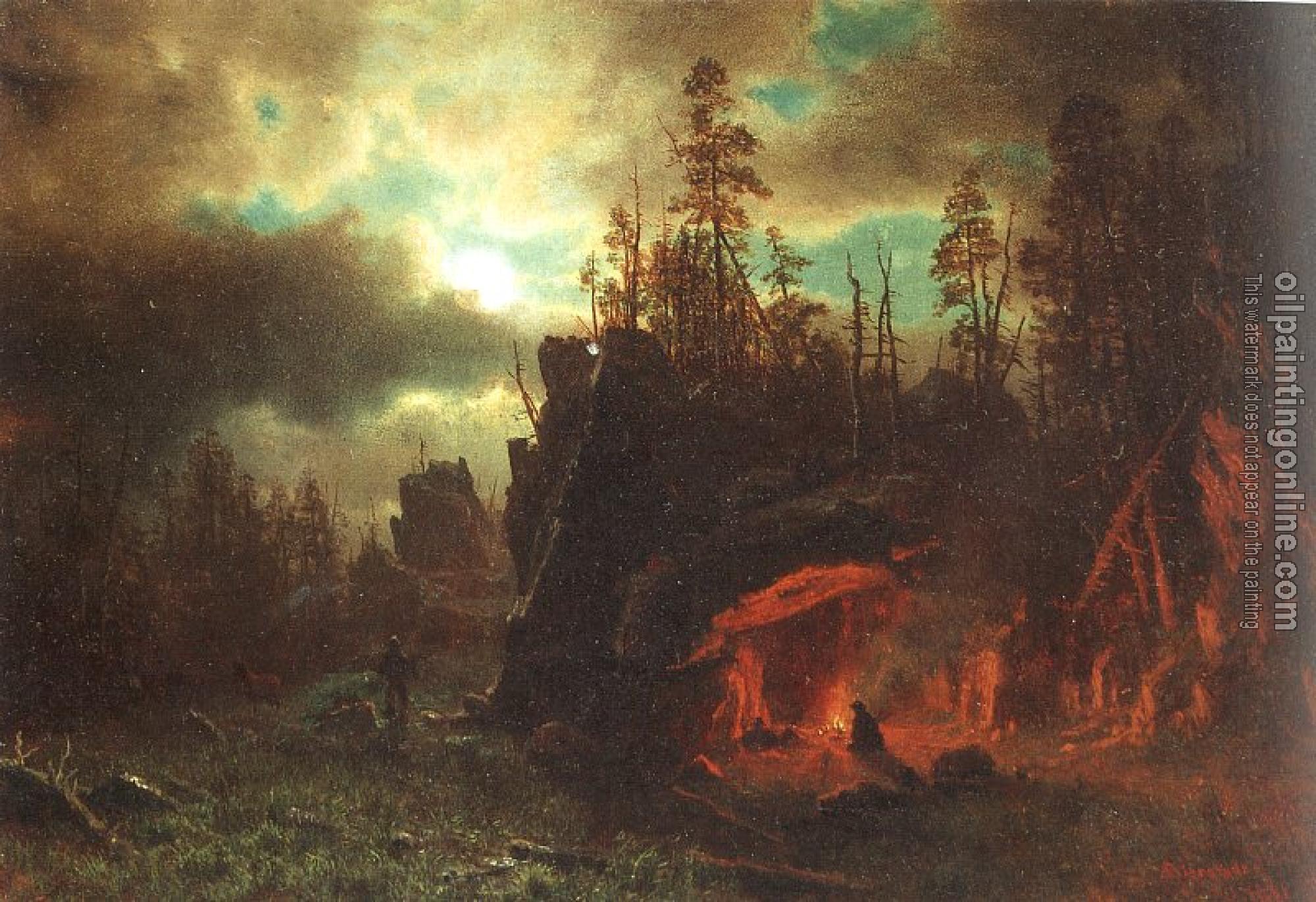 Bierstadt, Albert - The Trappers' Camp